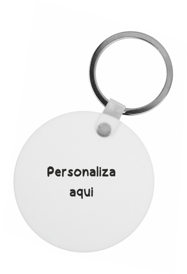 Personaliza porta-chaves redondo PVC